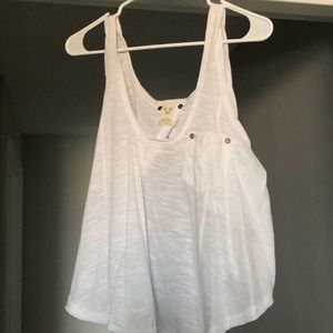 We The Free White, Flyaway Back Cropped Tank